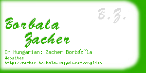 borbala zacher business card